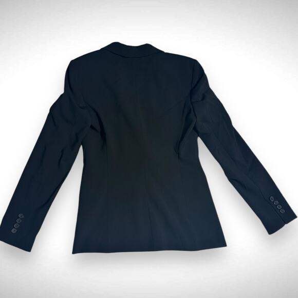 Hugo Boss Size 4 Jabina Longline Wool Blazer Jacket Black‎ Office Professional - Picture 7 of 13